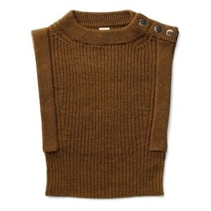 Soor Ploom Women’s Everdine Merino Wool Sleeveless Sweater Vest in Herb - Small